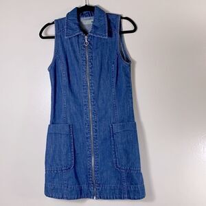 Topshop Moto Women's Blue Denim Mini Dress Size 6